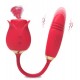 Rose 2-in-1 Clitoral Suction Stimulator with Dildo Vibrator